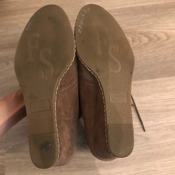 Franco Sarto suede lace up wedge boots - Picture 4 of 6